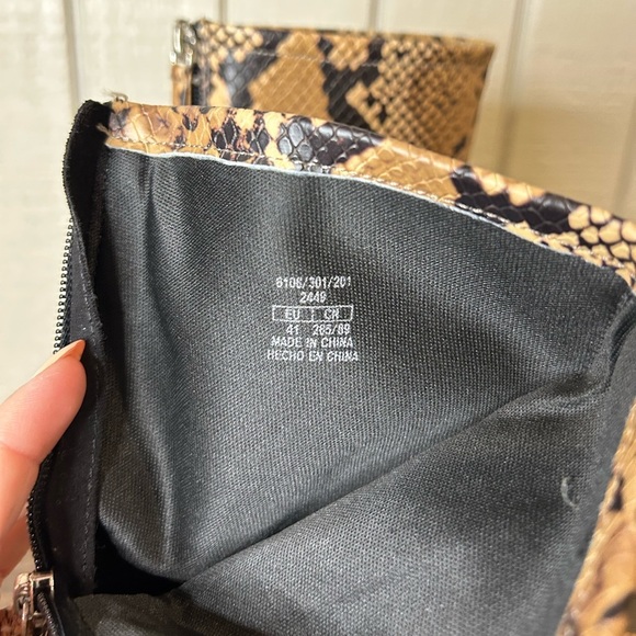 Zara Snake Skin Print High Ankle Boots, size 41. - Picture 2 of 6